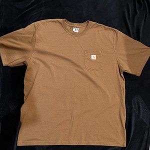 Men's Carhartt Heavyweight Short Sleeve T-Shirt in Oiled Walnut Heather 3XL